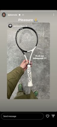 Novak Djokovic's Instagram story